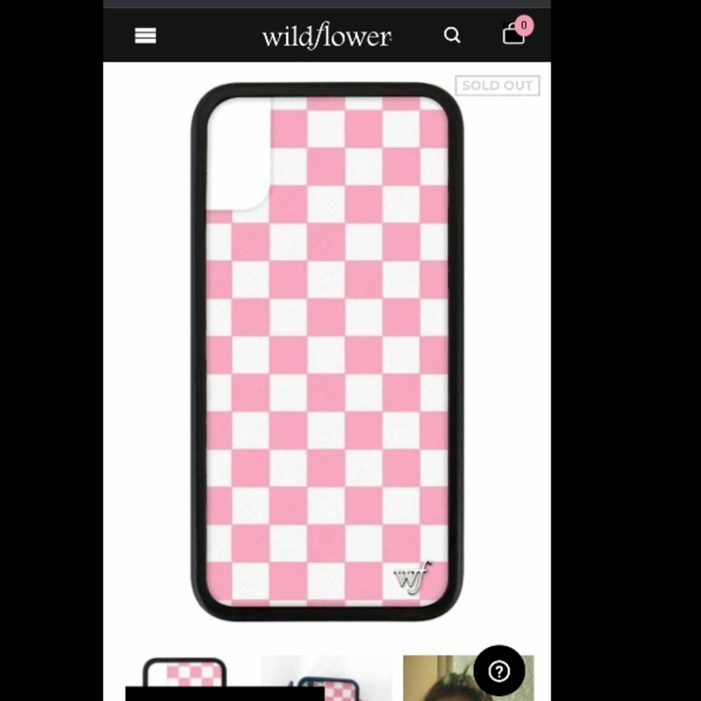 Wildflower Pink Checkers iPhone X/Xs Case